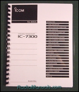 Icom IC-7300 Full Instruction Manual - Click Image to Close